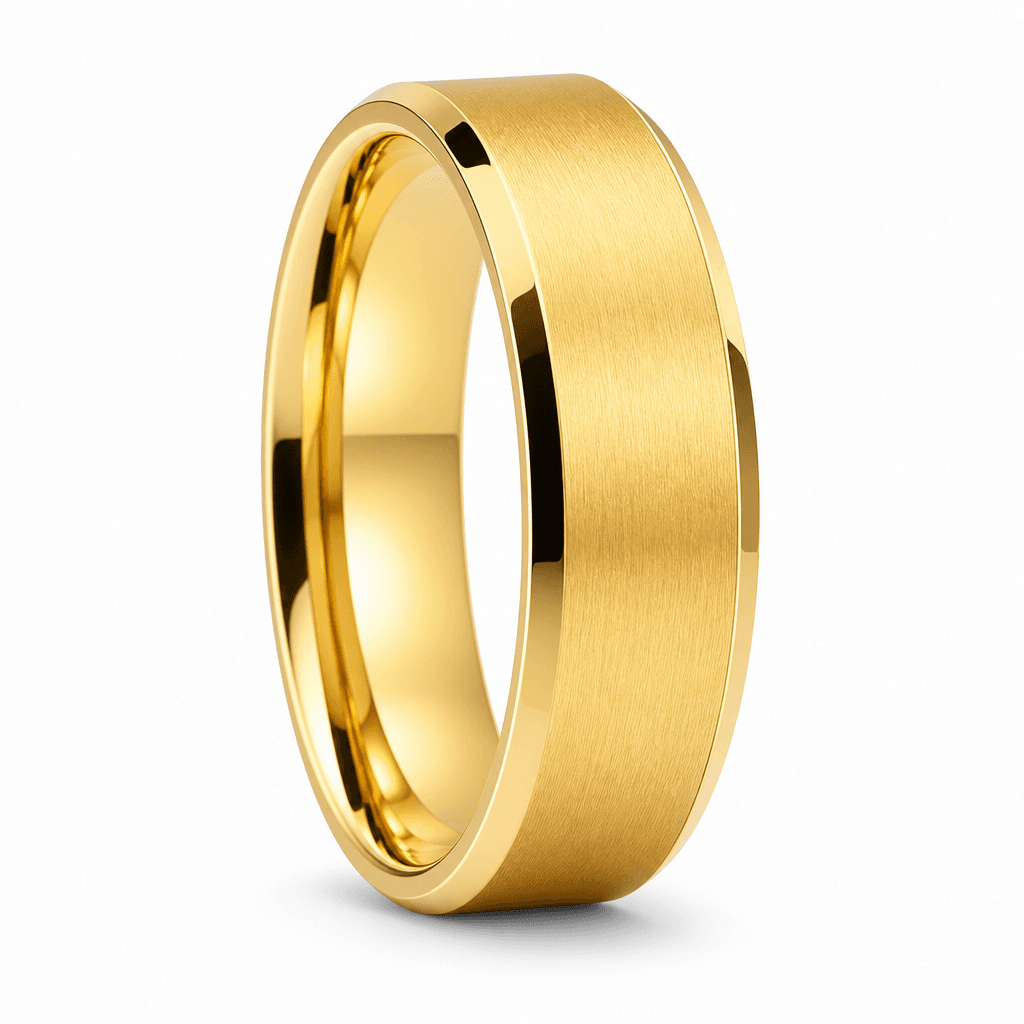 Brushed Beveled Band Ring
