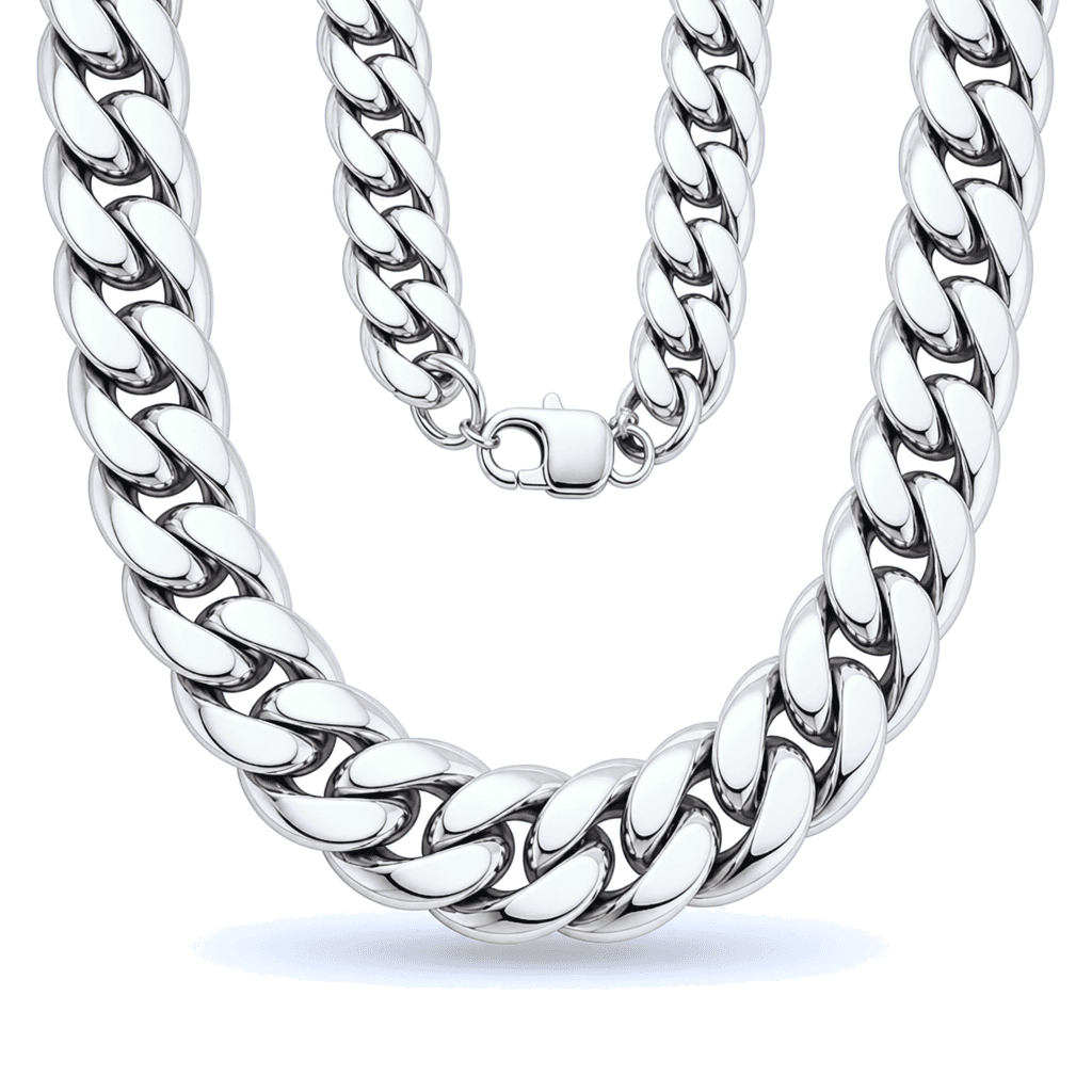 8mm Cuban Link Chain in Silver