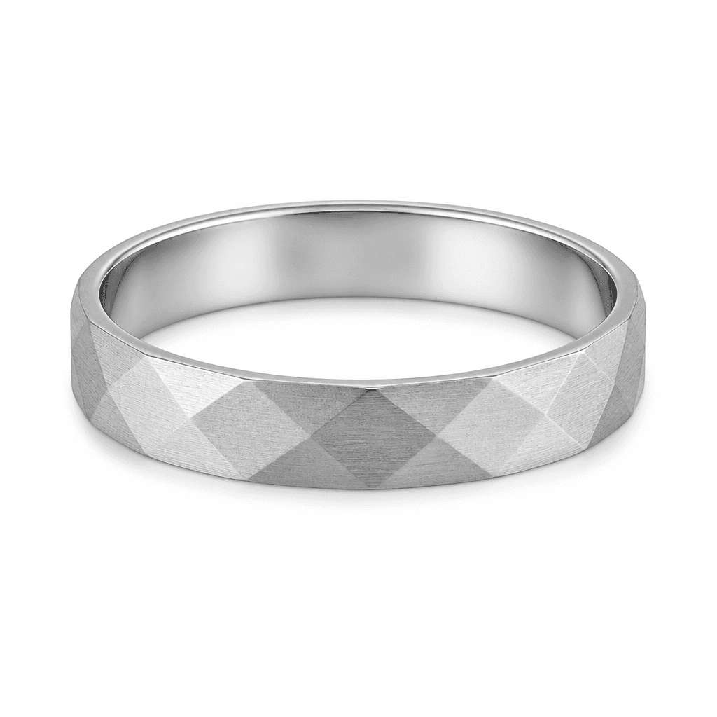 3mm Faceted Matte Band Ring