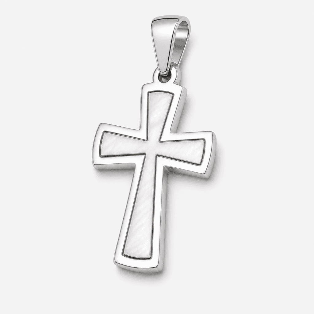 Irregular Cross Pendant in Silver