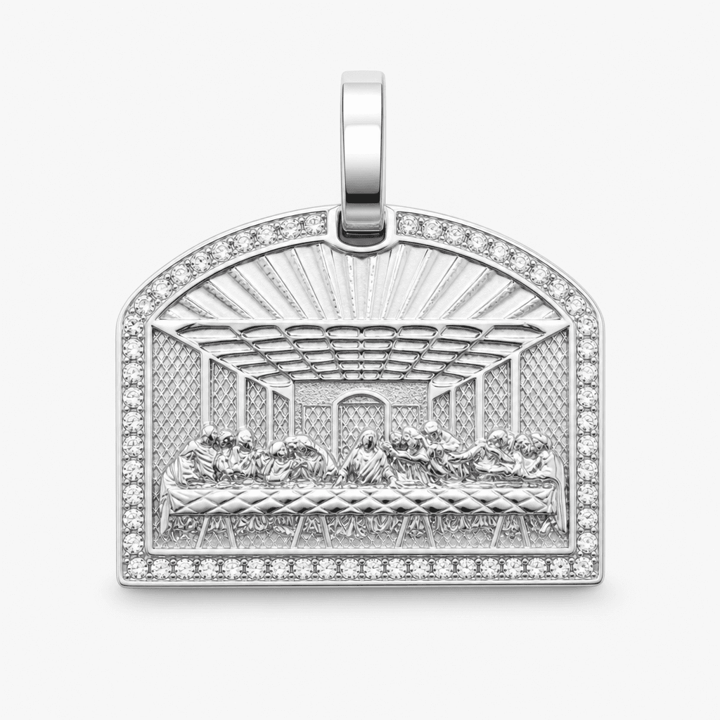 Large Last Supper Pendant in Silver