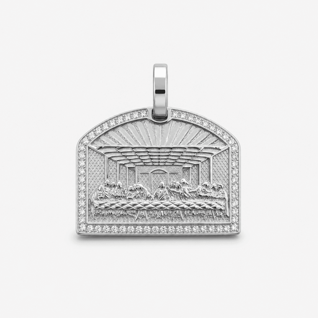 Small Last Supper Pendant in Silver