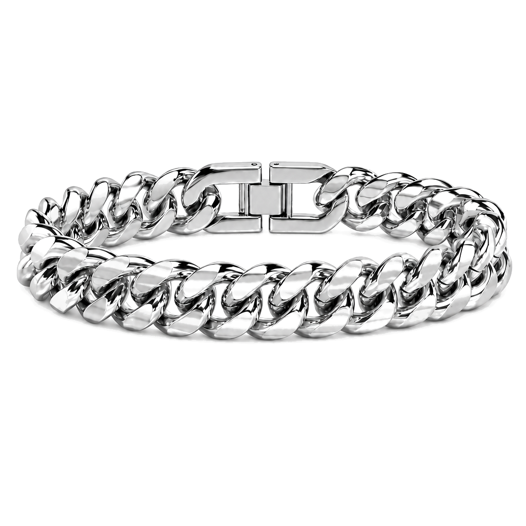 12mm Cuban Link Bracelet — silver 12mm