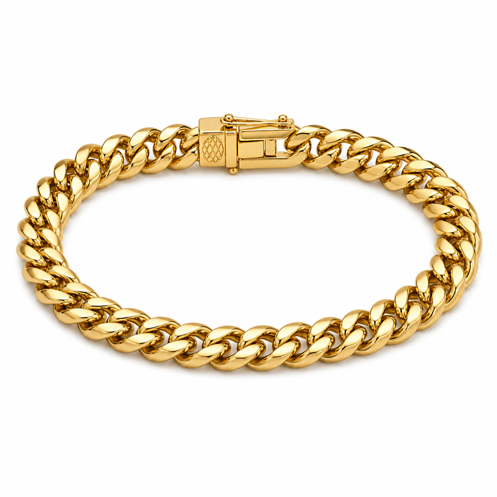 6mm Cuban Link Bracelet — gold 6mm