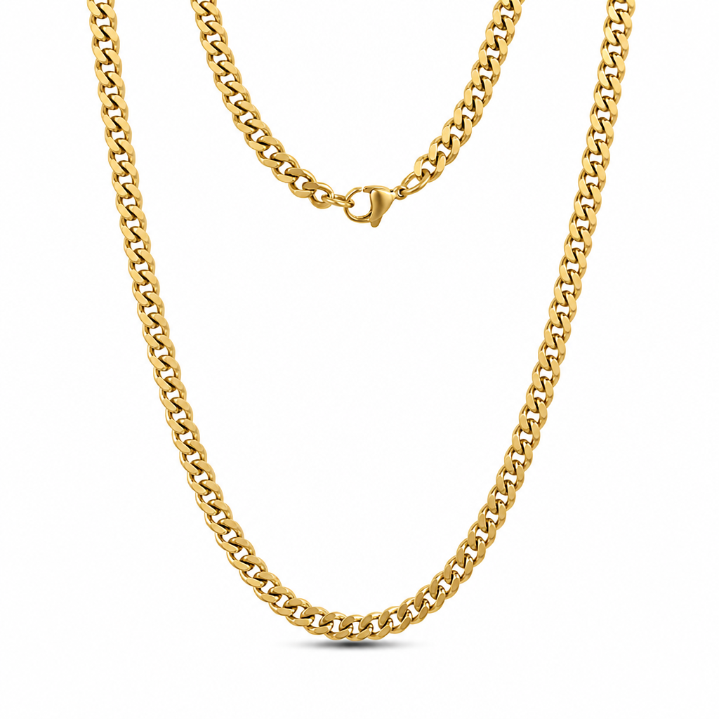 Flat Cuban Chain — gold 5mm