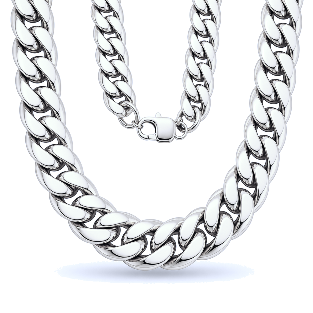8mm Cuban Link Chain — silver 8mm