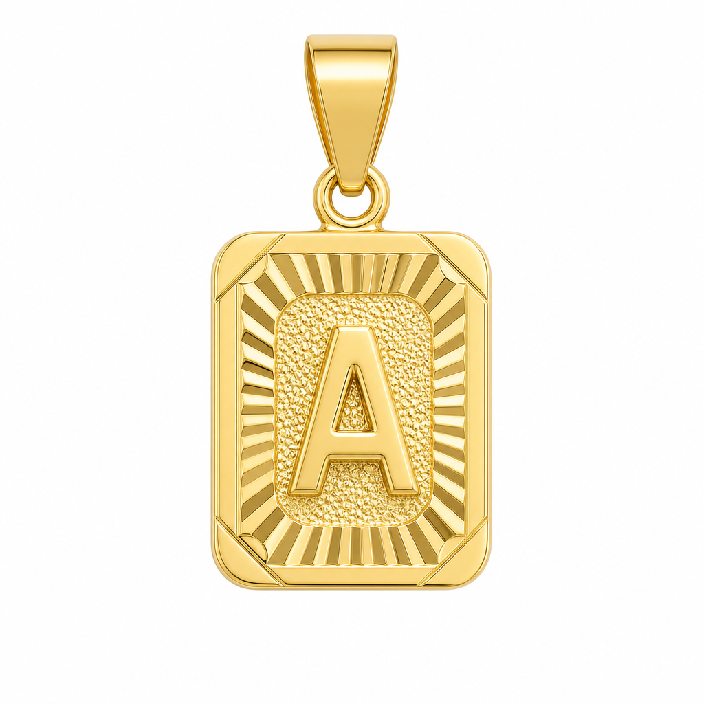 Initial Letter Pendant — gold