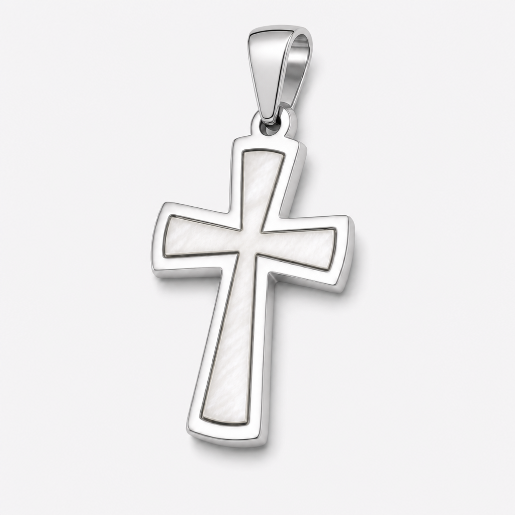 Irregular Cross Pendant — silver