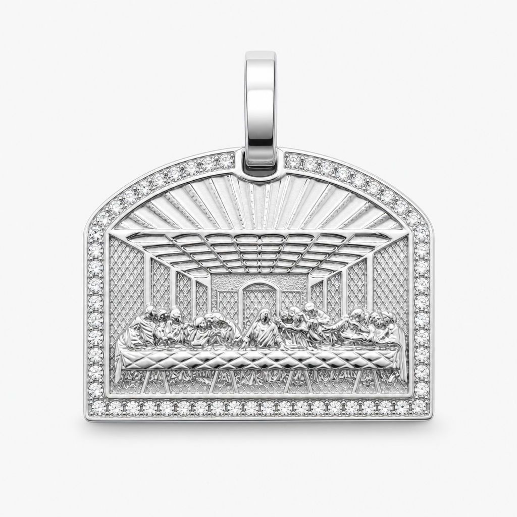 Large Last Supper Pendant — silver