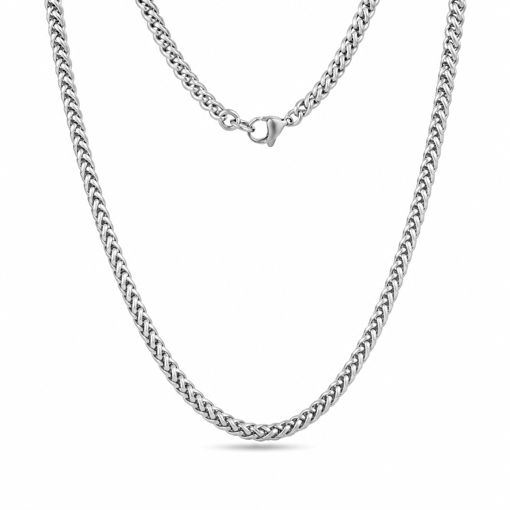 3mm Wheat Chain — silver 3mm